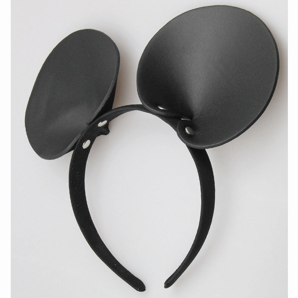 Love in Leather Mouse Ears Leather Headband