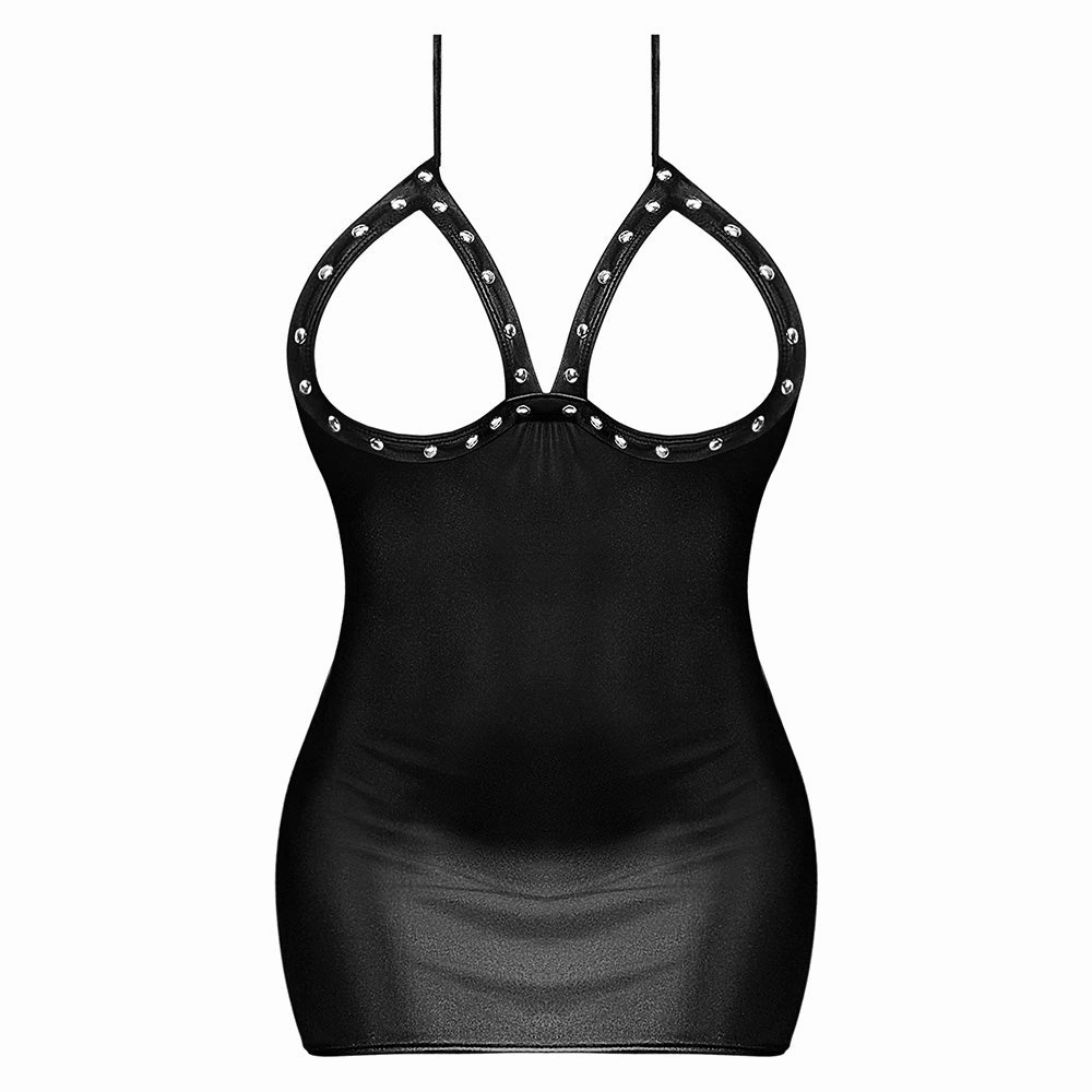 Lust Fetish Xena Cupless Wet Look Mini Dress