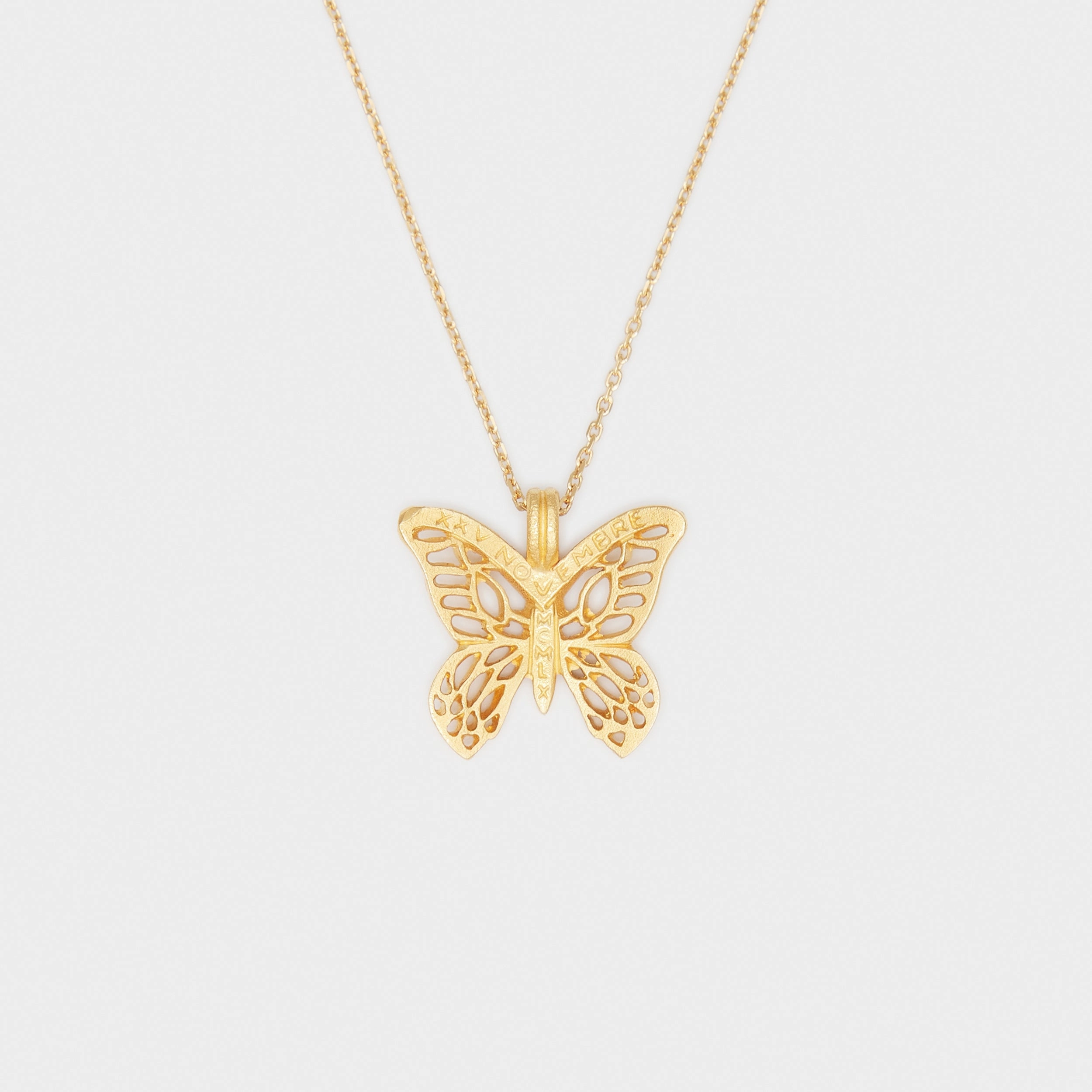 Mirabal Butterfly Necklace in Gold