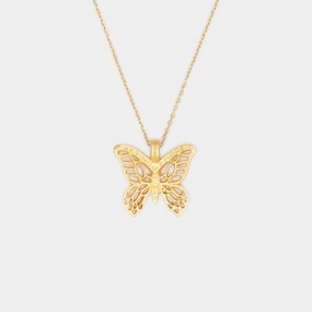 Mirabal Butterfly Necklace in Gold
