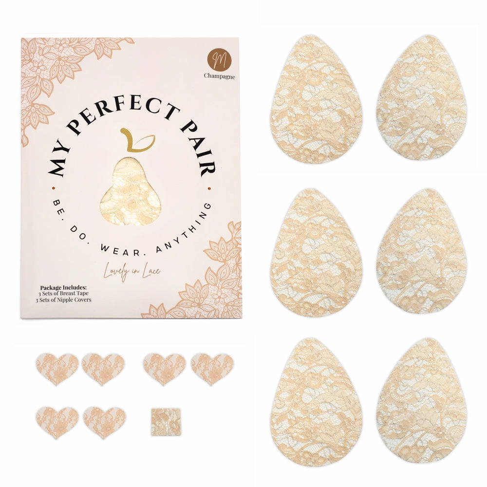My Perfect Pair Luxury Lace Breast Tape & Nipple Cover 3-Pack