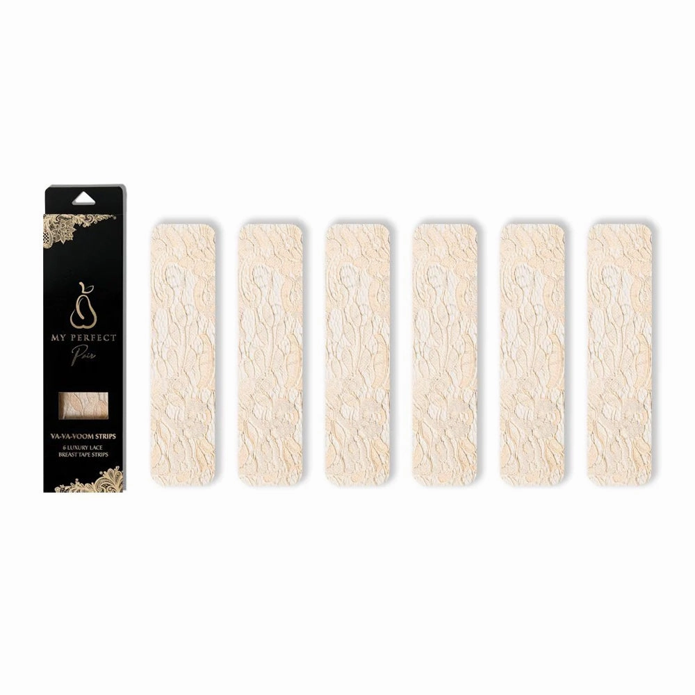 My Perfect Pair Va-Va-Voom Strips Luxury Lace Breast Tape 6-Pack