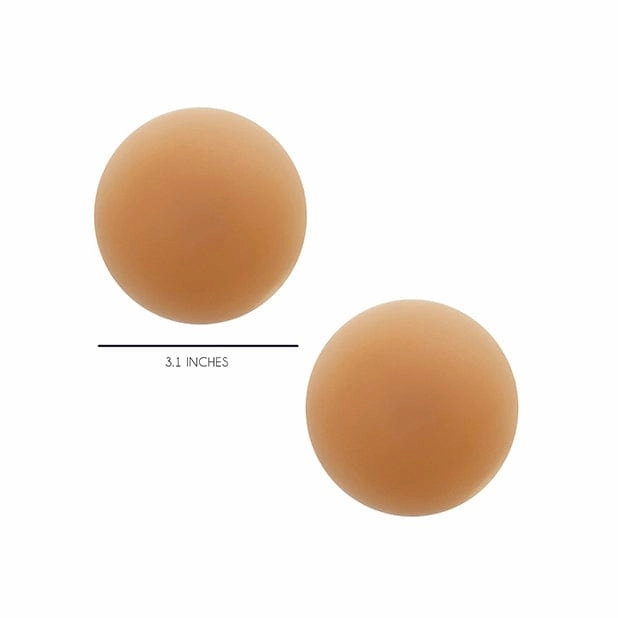 Neva Nude - Yummy Skin Invisible Reusable Silicone Pasties Nipple Covers O/S (Mocha)