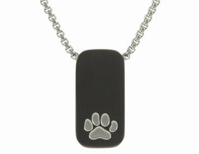 Paw Print Pendant in Slate