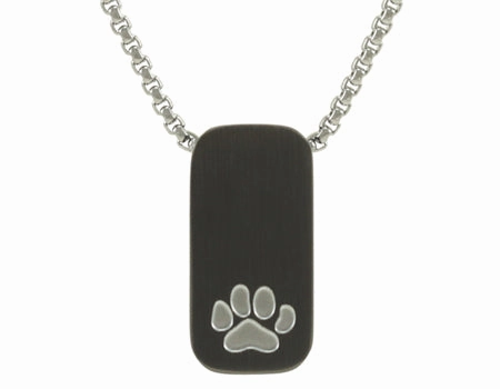 Paw Print Pendant in Slate