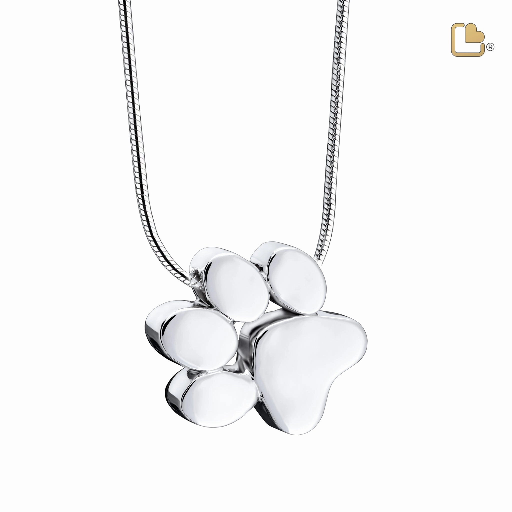 Paw Sterling Silver Cremation Pendant