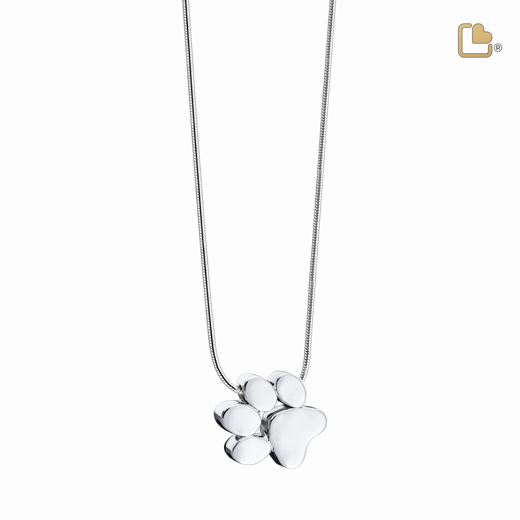 Paw Sterling Silver Cremation Pendant