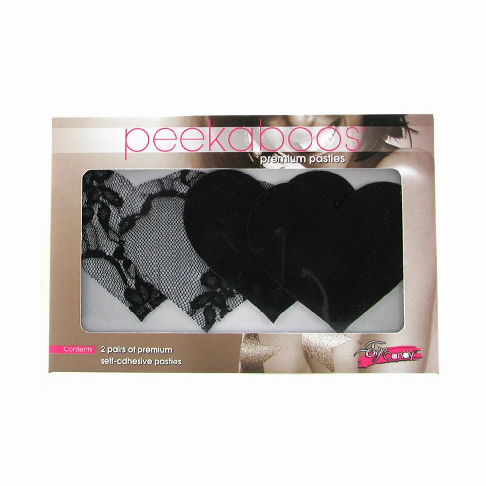 Peekaboos Satin & Lace Heart Pasties