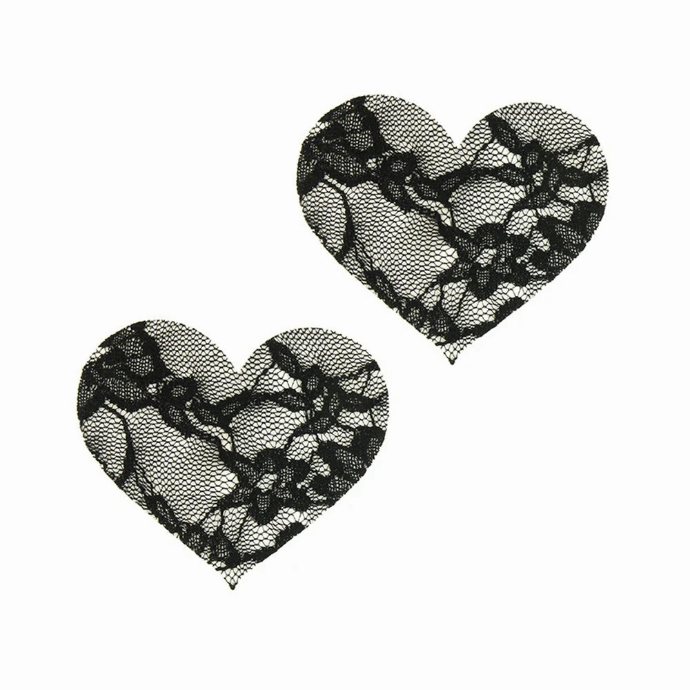 Peekaboos Satin & Lace Heart Pasties