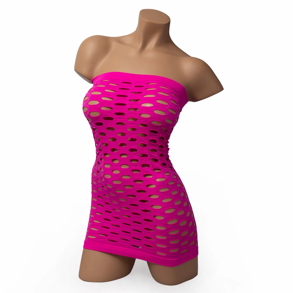Poison Rose Oval Net Tube Dress