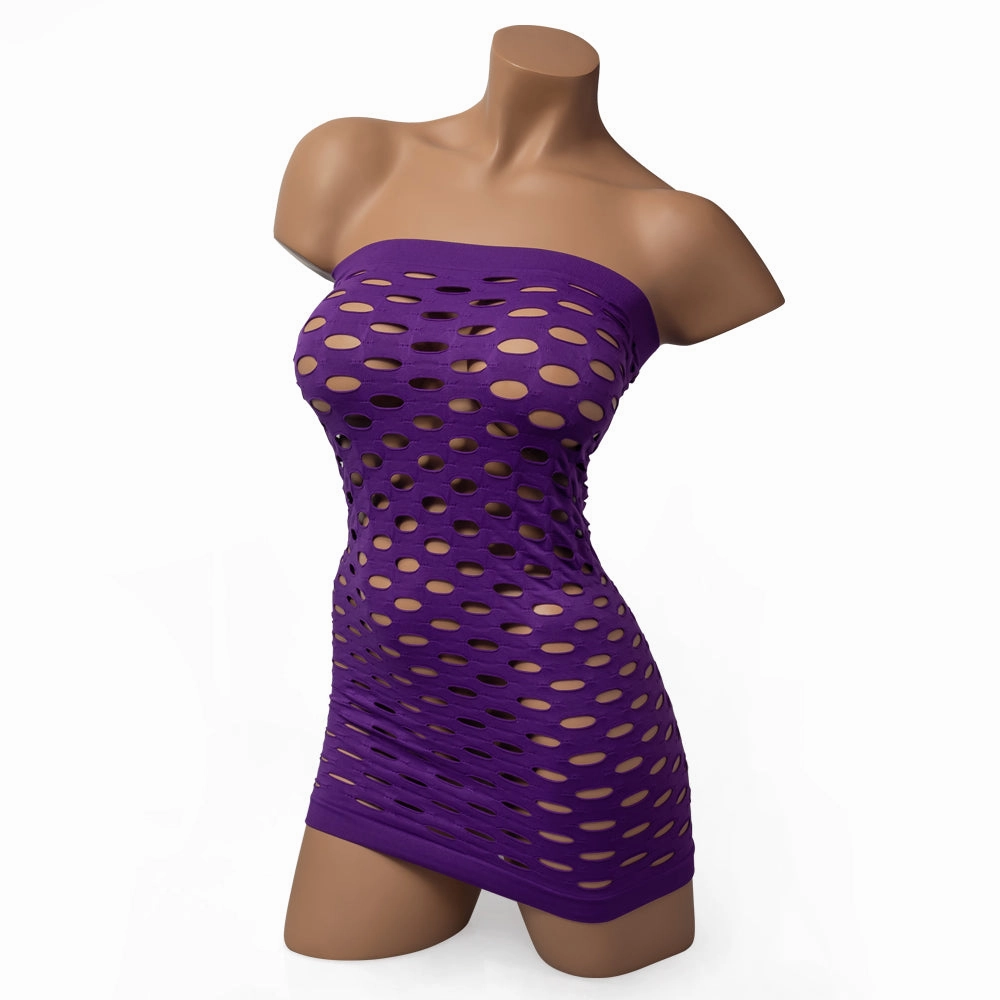 Poison Rose Oval Net Tube Dress