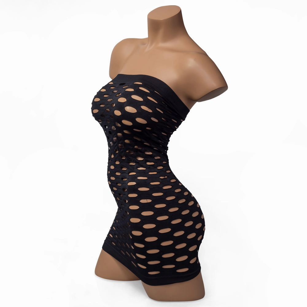 Poison Rose Oval Net Tube Dress