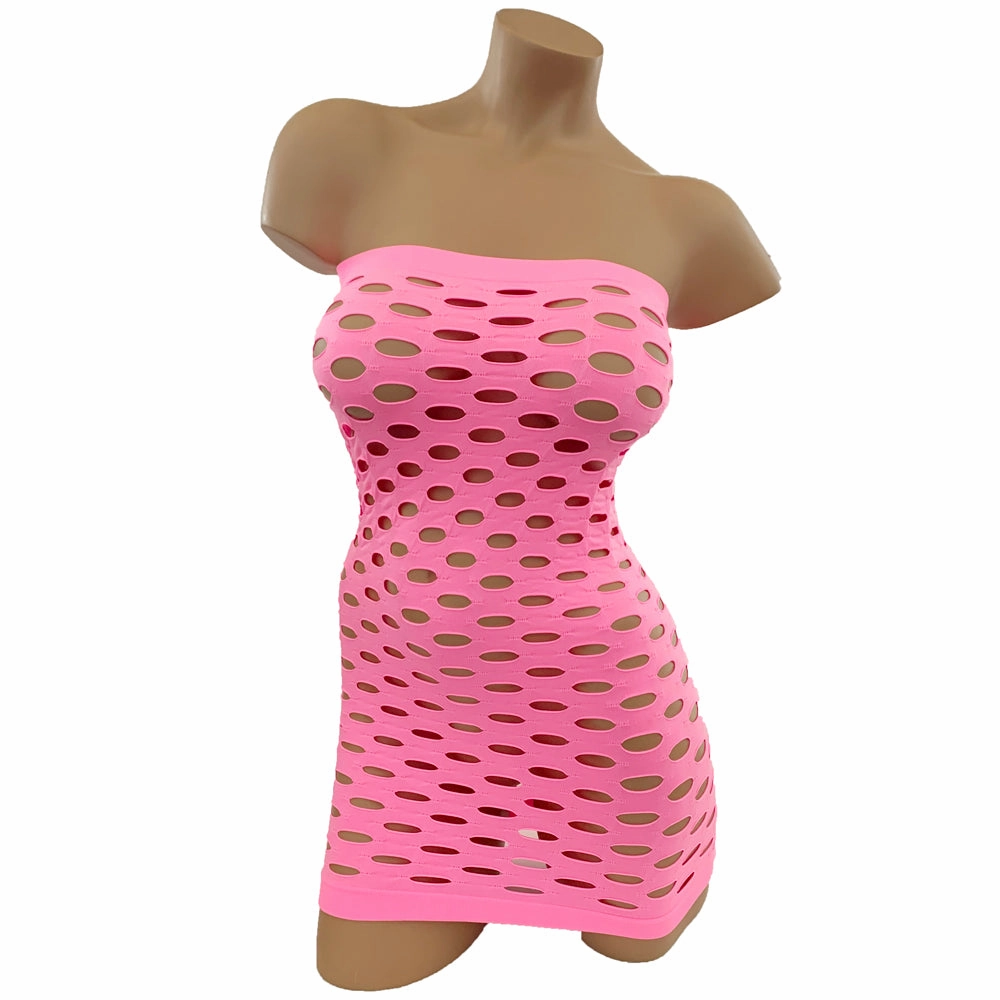 Poison Rose Oval Net Tube Dress