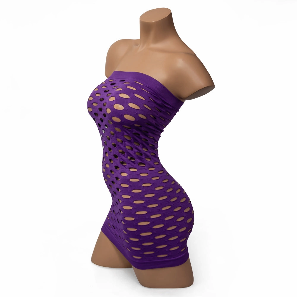 Poison Rose Oval Net Tube Dress