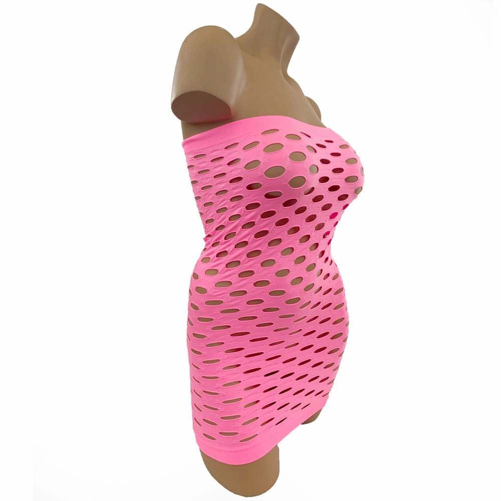 Poison Rose Oval Net Tube Dress