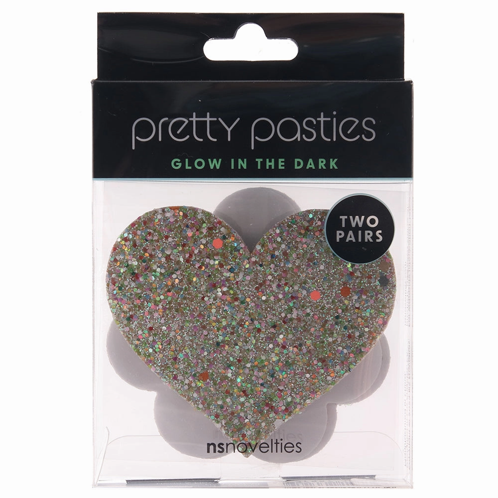 Pretty Pasties Heart & Flower Glow In The Dark Set