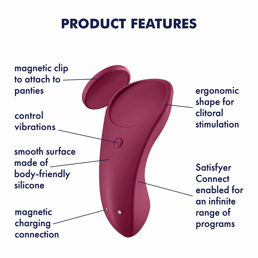 Satisfyer - Sexy Secret App-Controlled Panty Vibrator (Pink)