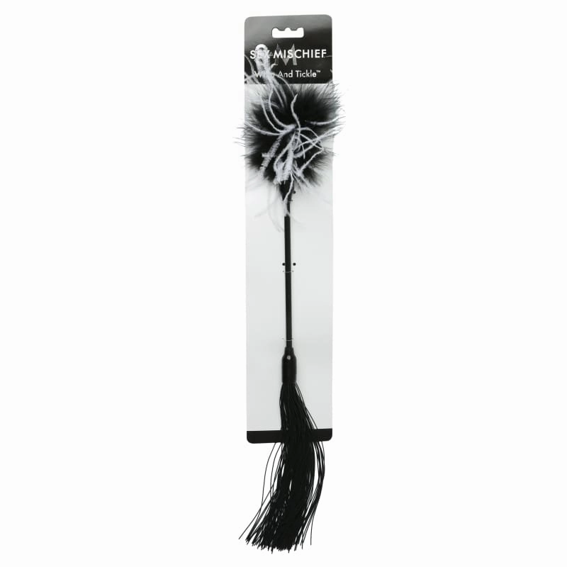 Sex and Mischief Whip and Tickler - Black