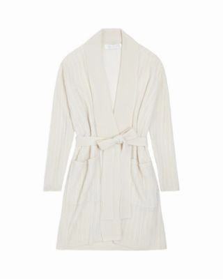 Short Baby Cable Texture Wrap Robe