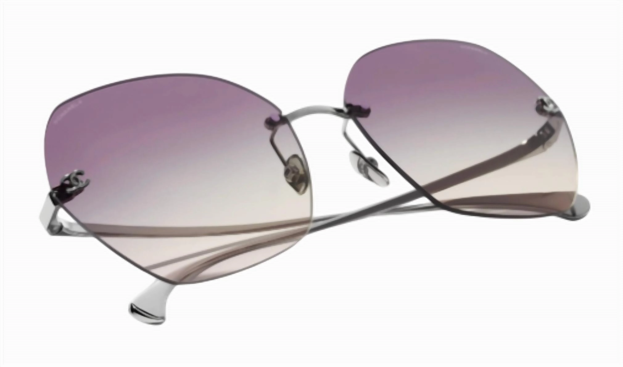 Square Non Polarized Sunglasses 4271T C1242Q - 61 In Silver/violet To Yellow Gradient