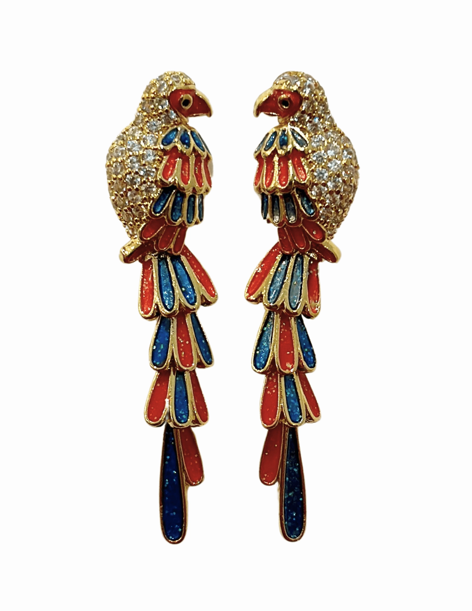 St. Barths La Robe Embellished Parrot Earring