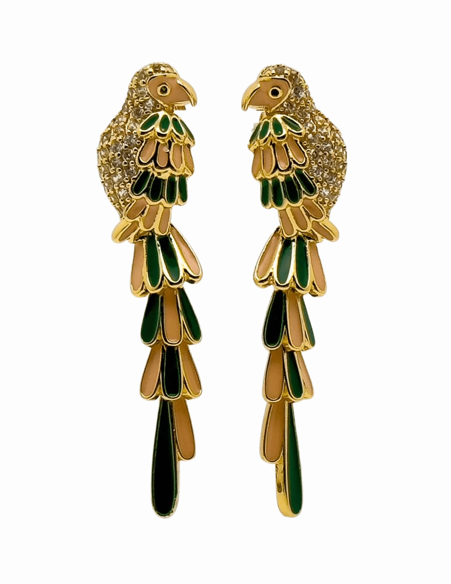 St. Barths La Robe Embellished Parrot Earring