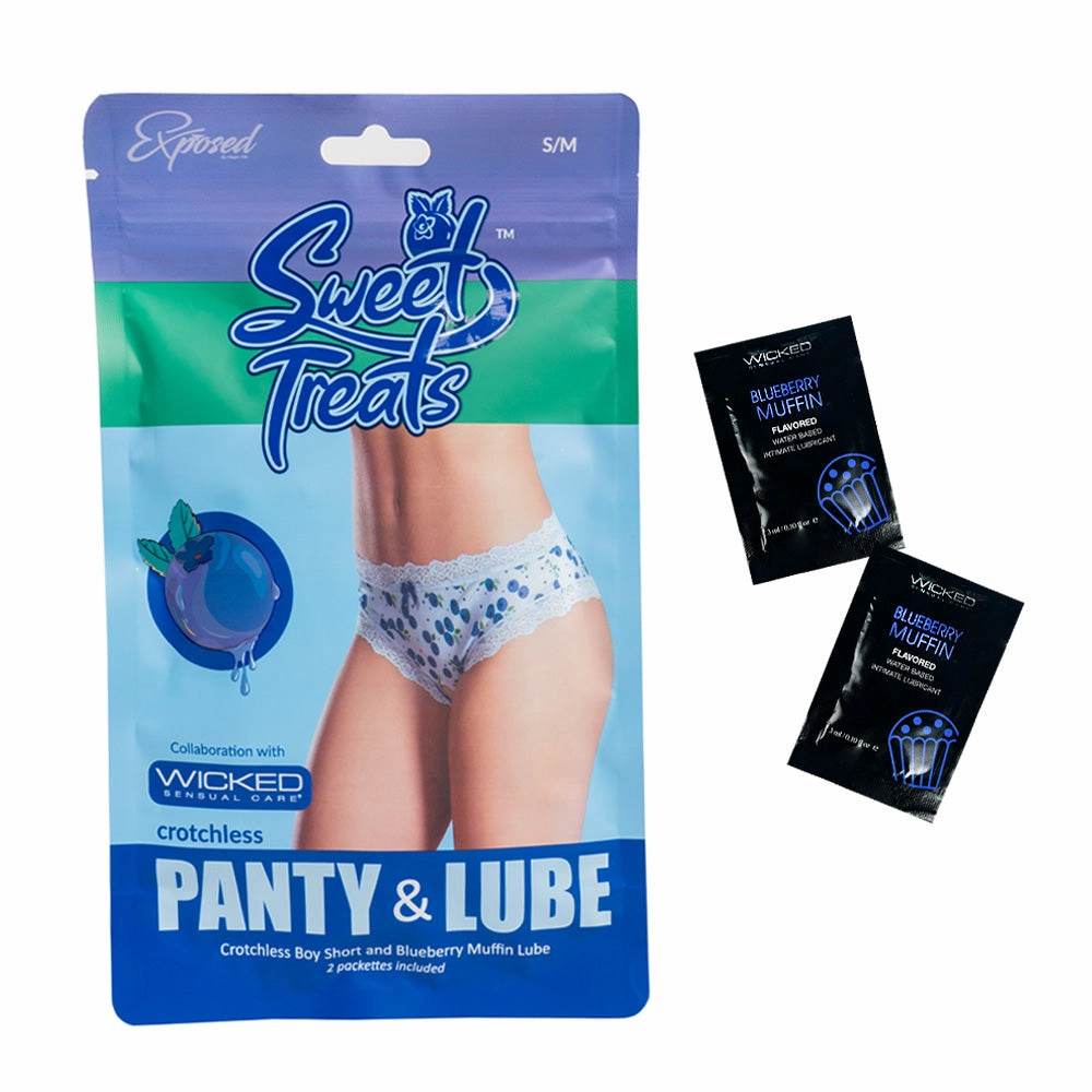 Sweet Treats Crotchless Boy Short & Flavoured Lubricant