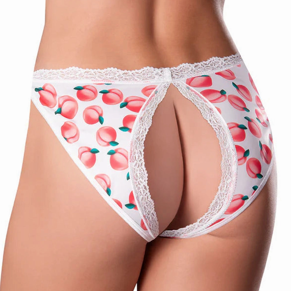 Sweet Treats Split-Back Crotchless Panty & Flavoured Lubricant