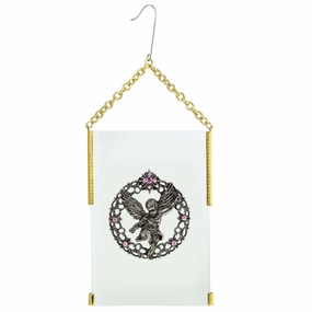 Symbols Of Faith Crystal Angel Glass Hanging Christmas Tree Ornament