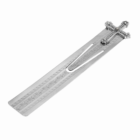 Symbols Of Faith Crystal Cross Large Floral Bookmark