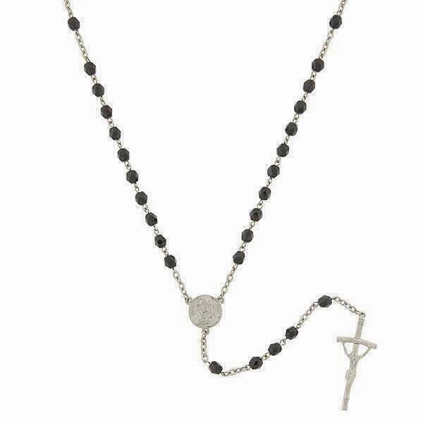 Symbols Of Faith Inspired Papal Pastoral Staff Beaded Rosary