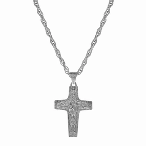 Symbols of Faith Pope Francis Pendant Pectoral Cross Necklace 26"