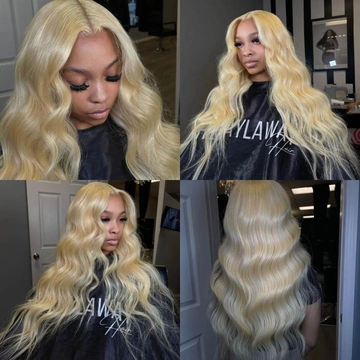 Tuneful 13x4 13x6 Transparent 613 Blonde Lace Frontal Human Hair Wigs Body Wave Lace Front Wigs
