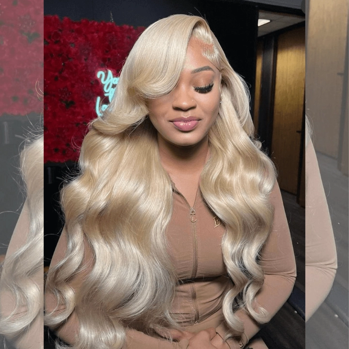 Tuneful 613 Blonde Body Wave 13x4 13x6 Lace Frontal Wigs 180% Density Human Hair Wigs  Bogo Deal
