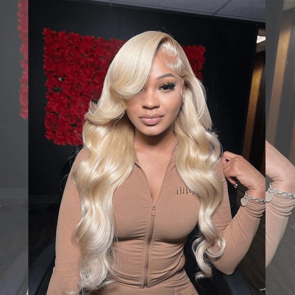 Tuneful 613 Blonde Body Wave 13x4 13x6 Lace Frontal Wigs 180% Density Human Hair Wigs  Bogo Deal