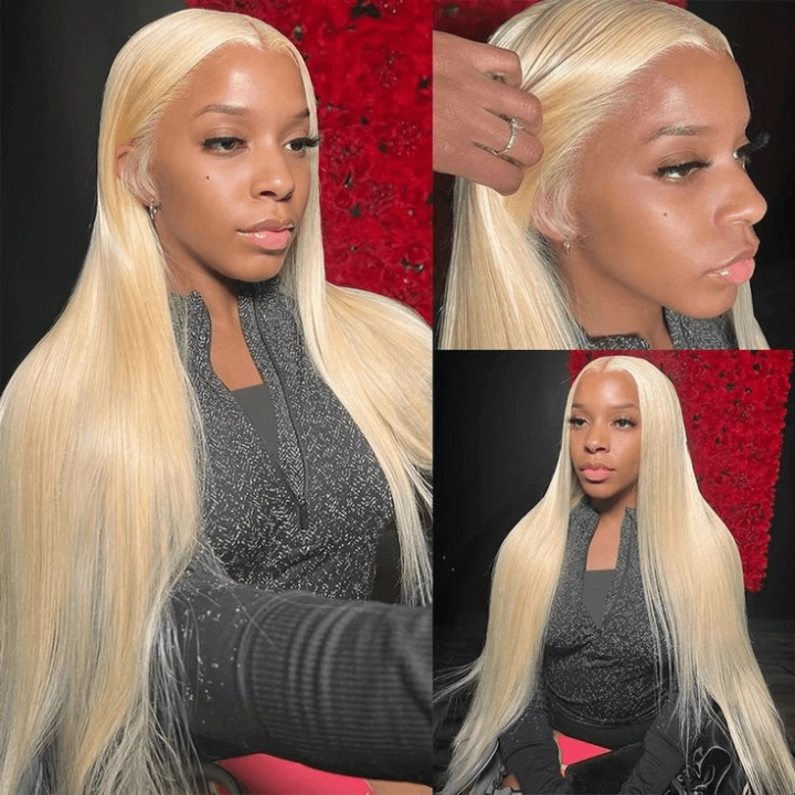 Tuneful 613 Blonde Straight 13x4 13x6 Lace Frontal Wigs 180% Density Human Hair Wigs  Bogo Deal