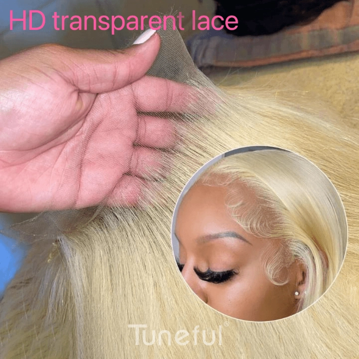 Tuneful 613 Blonde Straight 13x4 13x6 Lace Frontal Wigs 180% Density Human Hair Wigs  Bogo Deal
