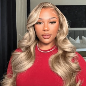 Tuneful Special Customise Blonde Highlight 18/613 13x6 HD Lace Frontal  Blonde Colored Wigs 210% Density