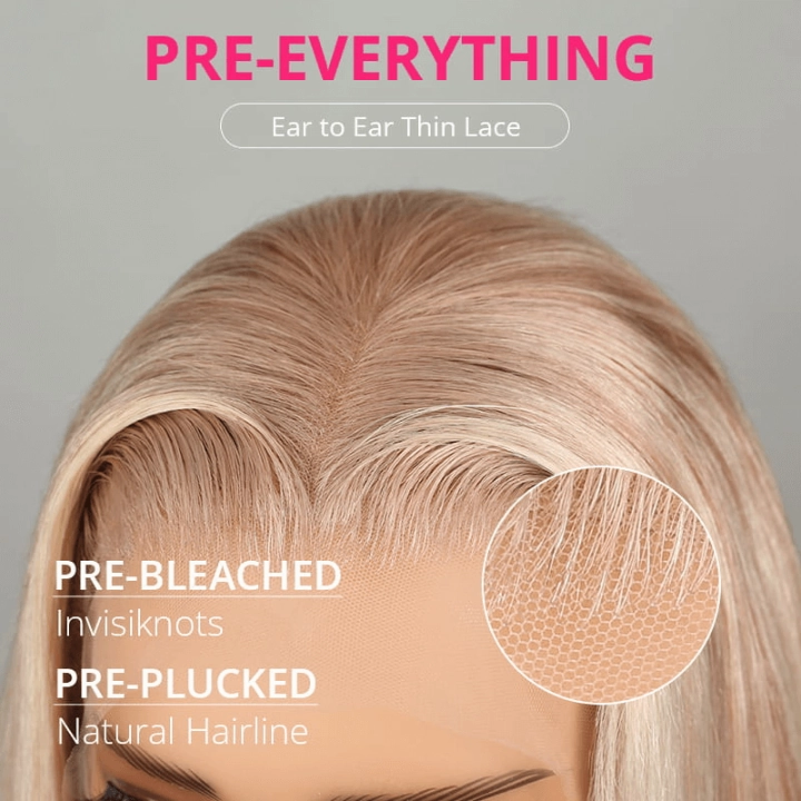 Tuneful Special Customise Blonde Highlight 18/613 13x6 HD Lace Frontal  Blonde Colored Wigs 210% Density