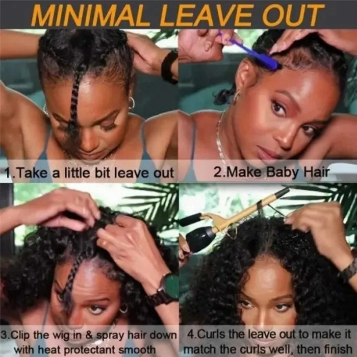 Tuneful Vpart Jerry Curly Wigs No Leave Out Natural Scalp Protective Style Upgraded U Part Wigs